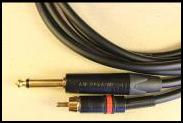GOLD JACKRCA

CANARE Star Quad Cable with One GOLD Tip Sleeve 1/4 inch  Neutrik X series and One Neutrik Gold RCA Male.
Commonly used to link balanced/ unbalanced and unbalanced devices.
Un-Balanced Audio. Buy two and get stereo colours.
