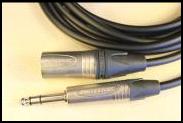 TRSMale XLR
INNIE
CANARE Star Quad Cable with One Tip Ring Sleeve 1/4 inch, One Male XLR Neutrik X series.
Commonly used to convert the input of a device.
Balanced Audio
